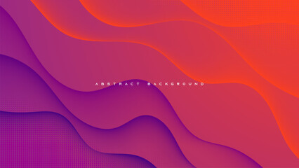 Wall Mural - Colorful gradient abstract background wavy shape design vector.