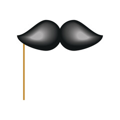 Sticker - black and gold birthday mustache