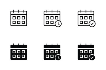 Wall Mural - calendar icon set. calender symbol vector