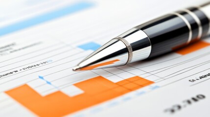 Poster - Business Chart Analysis with Pen and Data Visualization