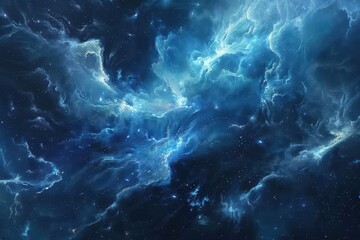 Wall Mural - Gaseous Nebula with Dust and Stars in Deep Space