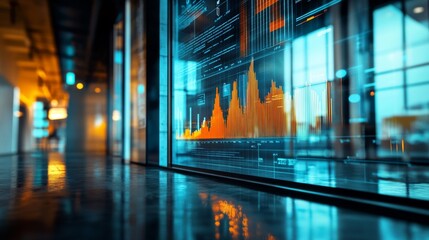 Poster - Data Visualization Display in Modern Office Setting