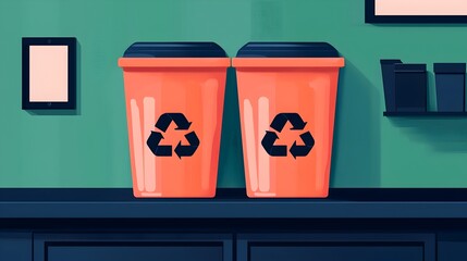 Poster - Automated Eco Friendly Waste Management System in Futuristic Design   Smart Waste Sorting Facility with Advanced Technology Efficiency and Sustainability