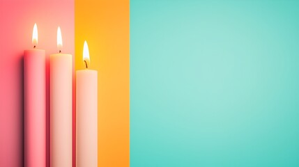Poster - Captivating pastel gradient with subtle glowing bokeh lights in the background creating a soft dreamy and abstract style  This visually stunning image is perfect for gentle serene and calming designs