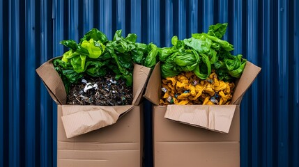 Poster - Innovative waste recycling factory featuring a minimalist industrial layout and a natural color palette generating renewable energy through an efficient and eco friendly production process
