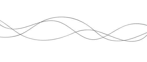 Wall Mural - abstract simple curved lines vector.