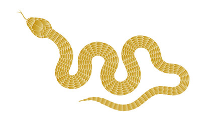 Illustration of a golden snake