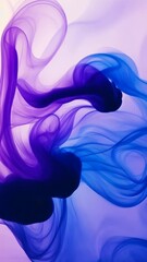 Poster - Colorful abstract smoke swirls in purple and blue hues