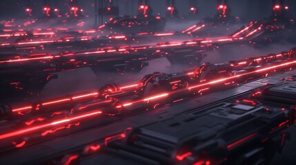 Poster - Massive Industrial Facility With Advanced Robotic Systems and AI Managing the Entire Production Process