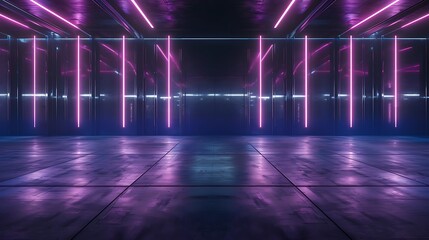 Aufkleber - Futuristic Industrial Facility Where AI Systems Control Robotic Production Lines and Real-Time Data Displays