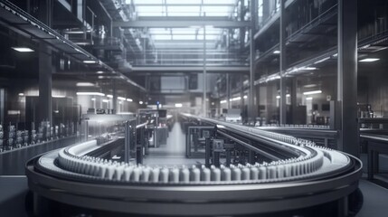 Poster - Modern Automated Production Line in Factory