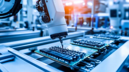 Poster - Robotic Arm Assembling Circuit Boards in Factory Setting