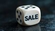 © Saltanat - Sale text on dice representing chance and discount