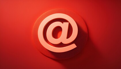 Poster - A vivid red background features a prominent white 