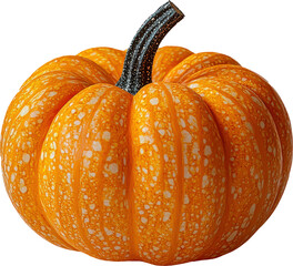 Wall Mural - Orange pumpkin with white dots