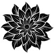 © RM Graphic Designer - black and white flower isolated