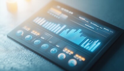 Poster - Smart Home Dashboard Displaying Energy and Recycling Stats - Perfect for Earth Day and World Environment Day