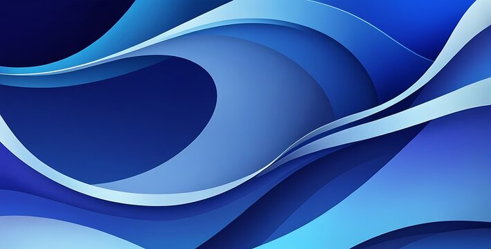 Vibrant futuristic Blue waive background Wallpaper, Photo for Design or Social Media. Ai Generated