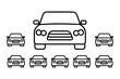 © zrgraphicstore - A set of simple and easily customizable car clipart, suitable for a variety of design projects. Can be used as logos, icons, or graphic elements.
