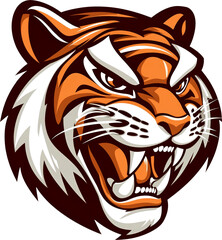 Sticker - Fierce tiger mascot design