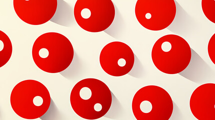 playful polka dot pattern in bright red and white, creating a cheerful and vibrant background for various design projects. Dotted Pattern. Illustration