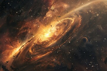 Wall Mural - Glowing Supernova Remnant in Deep Space