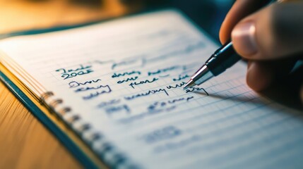 Poster - List of 2025 goals written on a vision board