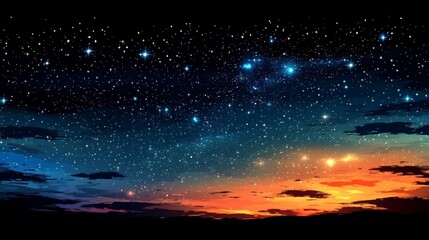 Wall Mural - 満天の星空