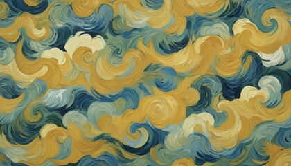 abstract, wallpaper, waves, brushstrokes, flow, texture, movement, teal, green, yellow, gold, fluid, pattern, swirls, ocean, water, deep, dark, organic, art, dynamic, background, painting, 