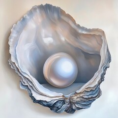 Wall Mural - Pearl in oyster shell