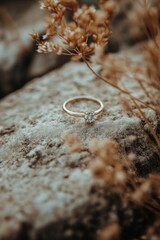 Canvas Print - Diamond Ring on Rock