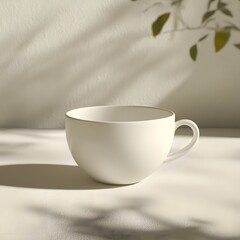 A blank mockup of a coffee cup