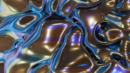 Poster - grey and blue abstract background liquid