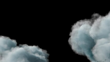 Wall Mural - cloud soft fly over sky with alpha channel. 3d rendering. flying over sky passing clouds on alpha ch