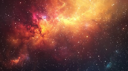 Wall Mural - a stunning view of a dwarf galaxy, featuring dense regions of stars and colorful nebulae in a vibran