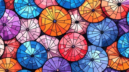 Poster - Vibrant Colorful Circular Shapes Background Design