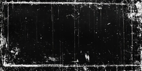 Poster - Abstract Aging Film Frame with Dust Particles