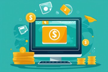 affiliate marketing program icon, modern and sleek for digital platforms.