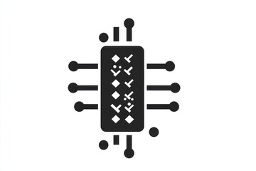 Sleek and sharp glyph icon for coding, symbolizing modern programming techniques.