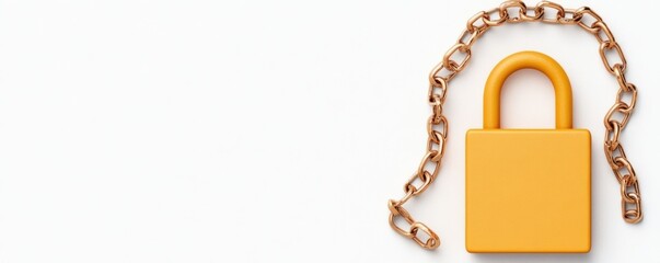 Poster - Understanding the significance of security a visual representation of a locked padlock and chain
