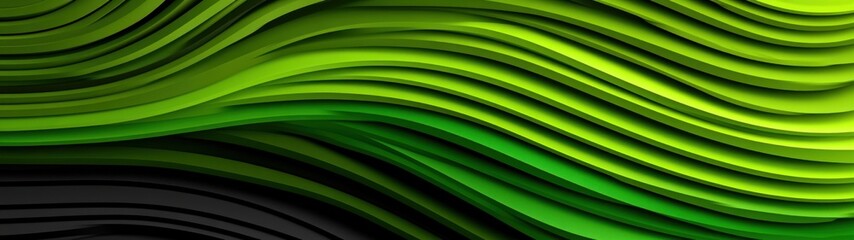 Leinwandbilder - Dynamic green wave patterns a visual exploration of fluidity and motion in design