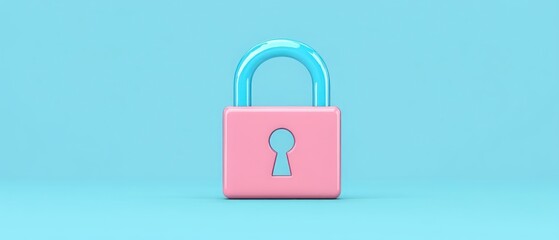 Aufkleber - Colorful lock symbolizing security and protection in a modern digital world