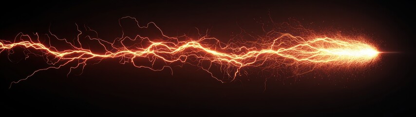 Poster - Dynamic electric bolt a stunning visual representation of energy and motion in digital art