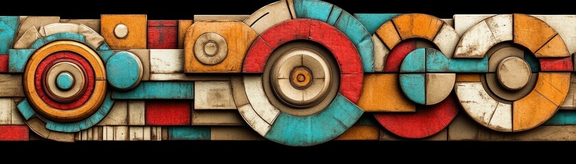 Leinwandbilder - Vibrant geometric patterns an exploration of colorful circular design elements in modern art