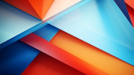 Leinwandbilder - Abstract geometric shapes and vibrant colors forming a creative design concept,