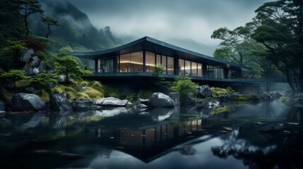 Poster - Architecture integrating seamlessly with the surrounding natural environment