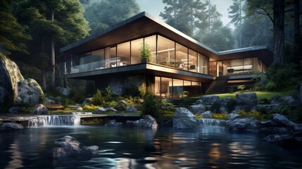 Poster - Architecture integrating seamlessly with the surrounding natural environment