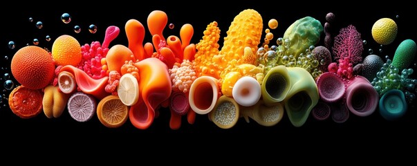 Leinwandbilder - vibrant abundance of organic shapes and colors celebrating nature's diversity and complexity