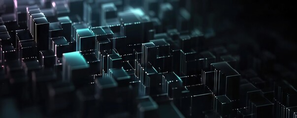 Aufkleber - Digital background, can be used in the description of network abilities, technological processes, digital storages, science, education, etc.