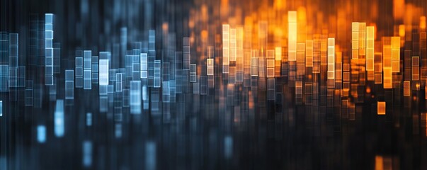 Poster - Digital background, can be used in the description of network abilities, technological processes, digital storages, science, education, etc.